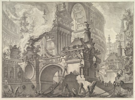 Parte di ampio magnifico Porto all'uso degli antichi Romani, ove si scuopre l'inter..., ca. 1749-50. Creator: Giovanni Battista Piranesi.