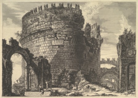 The tomb of Caecilia Metella, from Vedute di Roma