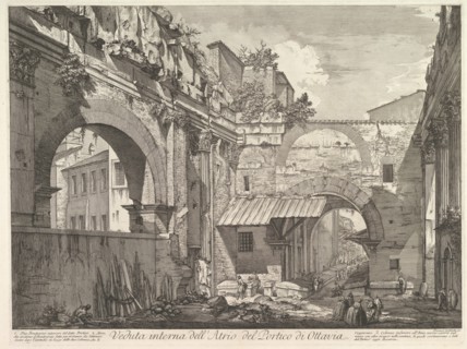 Veduta interna dell'Atrio del Portico di Ottavia