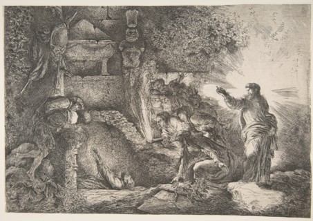 Raising of Lazarus, 1645-1650. Creator: Giovanni Benedetto Castiglione.
