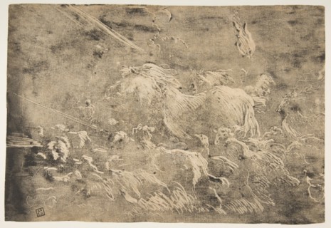 Noah and the animals entering the ark, 1650-55. Creator: Giovanni Benedetto Castiglione.
