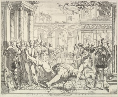 The Martyrdom of Saint Christopher, from "The Story of Saints James and Christopher in the..., 1776. Creator: David Giovanni.