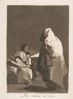 Plate 3 from 'Los Caprichos': Here comes the bogey-man