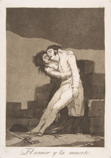 Plate 10 from 'Los Caprichos': Love and death