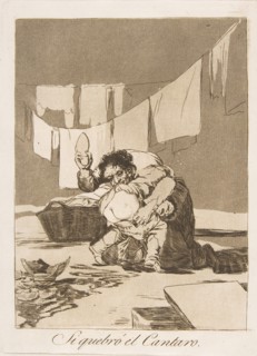 Plate 25 from 'Los Caprichos': If he broke the pot