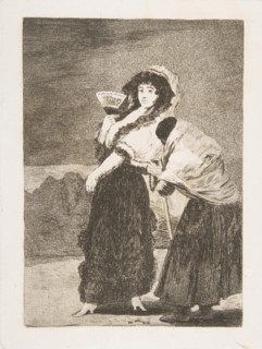 Plate 16 from 'Los Caprichos':For heaven's sake: and it was her mother