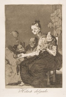 Plate 44 from 'Los Caprichos': They spin finely