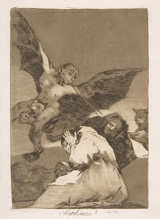Plate 48 from' Los Caprichos': Tale-Bearers-Blasts of Wind
