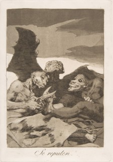 Plate 51 from 'Los Caprichos': They spruce themselves up