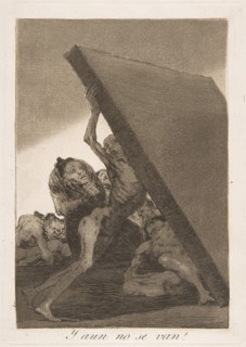 Plate 59 from 'Los Caprichos': And still they don't go!