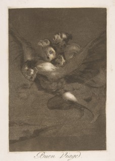 Plate 64 from 'Los Caprichos': Bon voyage