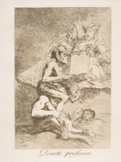 Plate 70 from 'Los Caprichos': Devout Profession