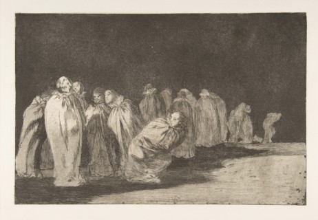 Plate 8 from the 'Disparates': The men in sacks, ca. 1816-23