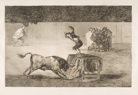 Plate 19 of the 'Tauromaquia': Another madness of his in the same ring., 1816. Creator: Francisco Goya.