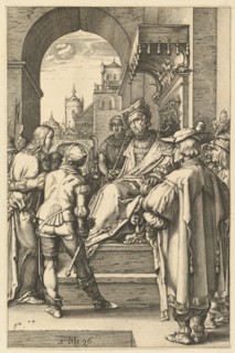 Christ before Pilate, from The Passion of Christ, 1596. Creator: Hendrik Goltzius.
