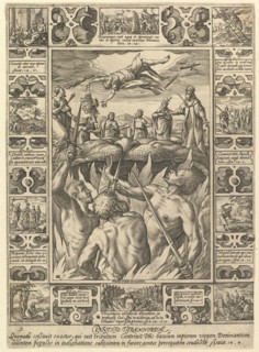 Punitio Tirannorum, from Allegories of the Christian Faith, from Christian and Profane Allegor.... Creator: Hendrik Goltzius.