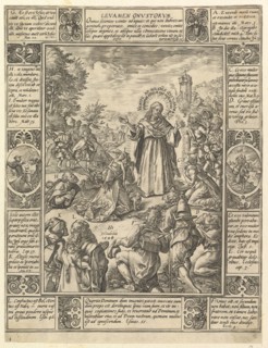 Levamen Onostrorum, from Allegories of the Christian Faith, from Christian and Profane All..., 1604. Creator: Hendrik Goltzius.