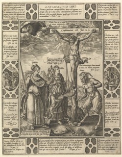 Satisfactio Christi, from Allegories of the Christian Faith, from Christian and Profane Allego.... Creator: Hendrik Goltzius.