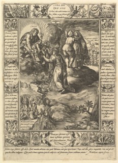 Cura Dei Pro Suis, from Allegories of the Christian Faith, from Christian and Profane Allegories. Creator: Hendrik Goltzius.