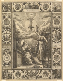 Ave Maria, from Allegorical Scenes on the Life of Christ, from Christian and Profane Allegories. Creator: Hendrik Goltzius.