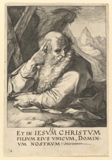 St. Andrew, from Christ, the Apostles and St. Paul with the Creed, ca. 1589. Creator: Hendrik Goltzius.