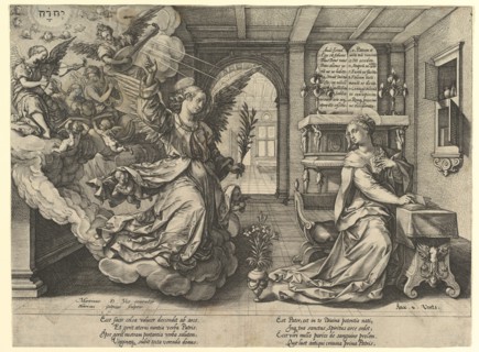 Annunciation, 1594. Creator: Hendrik Goltzius.