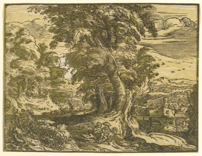 Landscape with Seated Couple, after 1595. Creator: Hendrik Goltzius.