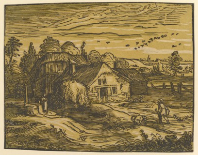 Landscape with Cottage, ca. 1597-98. Creator: Hendrik Goltzius.