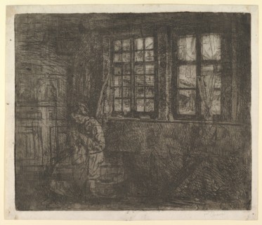 The Dressmaker, ca. 1863. Creator: Henri Jean Augustin de Braekeleer.