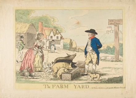 The Farm Yard, April 29, 1786. Creator: Attributed to Henry Kingsbury