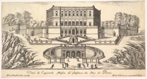 View of Caprarola, from a series of fifteen views of Italy and France, 17th century. Creator: Israel Silvestre.