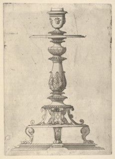 Design for a Candlestick, 1548-49. Creator: Jacques Androuet Du Cerceau.
