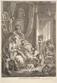 The Small Household, mid to late 18th century. Creator: Jacques Gabriel Huquier.