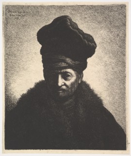 Portrait of a Man, after Rembrandt, 1633. Creator: Jan Georg van Vliet.