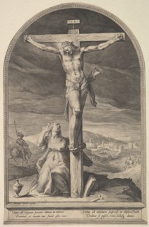 St. Mary Magdelen at the Foot of the Cross, ca. 1612. Creator: Jan Muller.