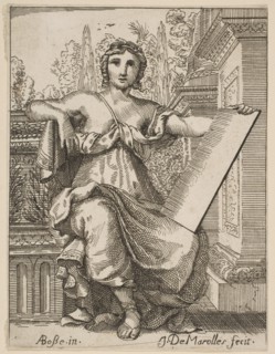 Seated Woman Holding a Tablet, late 17th, mid 18th century. Creator: Possibly by Jean Antoine de Maroulles