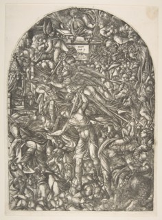 The Angel sounding the Sixth Trumpet, from the Apocalypse.n.d. Creator: Jean Duvet.