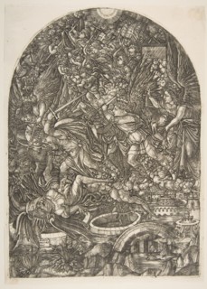 Saint Michael and the Dragon, from the Apocalypse.n.d. Creator: Jean Duvet.