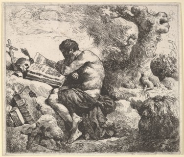 St. Jerome in a Landscape, 1762-63. Creator: Jean Jacques Lagrenee.