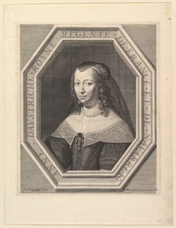 Anne d'Autriche, reine de France, en deuil de cour. Creator: Jean Morin.