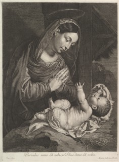 La Vierge adorent l'Enfant Jesus. Creator: Jean Morin.
