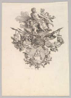 Vignette with Hephaestus and Putti, 1779. Creator: Jean Baptiste Marie Huet.