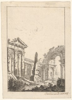 Architectural Capriccio, 1745-80. Creator: Jérôme Charles Bellicard.