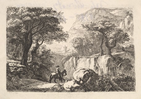 The Horseback Rider in the Gorge, 19th century. Creator: Johann Christian Erhard.