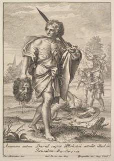 David with the Head of Goliath, 1705-62. Creator: Johann Georg Bergmuller.