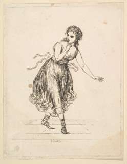 Woman Alone, from the series The Dancing Pair Vigano.n.d. Creator: Johann Gottfried Schadow.