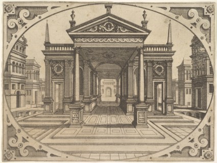 Plate from "Scenographiae...", ca. 1560. Creator: Johannes van Doetecum I.