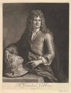 Portrait of Grinling Gibbons, 1690. Creator: John Smith.