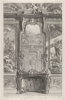 Cabinet de Mr le Compte Bielinski, from 'Oeuvres de Juste Aurelle Meissonnier', ca. 1742-48. Creator: Juste-Aurele Meissonier.
