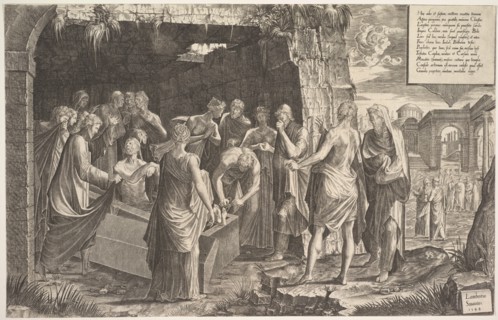 Raising of Lazarus, 1544. Creator: Lambert Suavius.